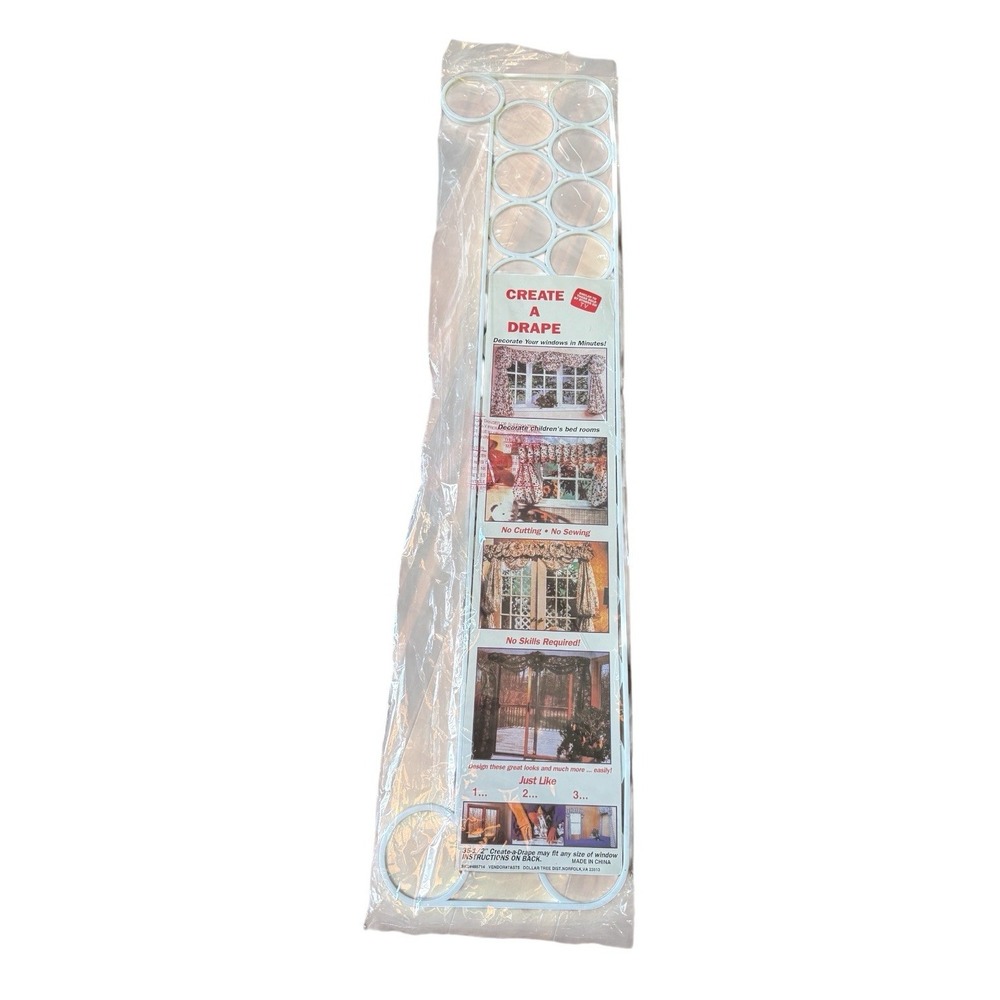 Create-A-Drape Window Treatment Maker 35.5" No Sew Curtain Drapery Tool NEW